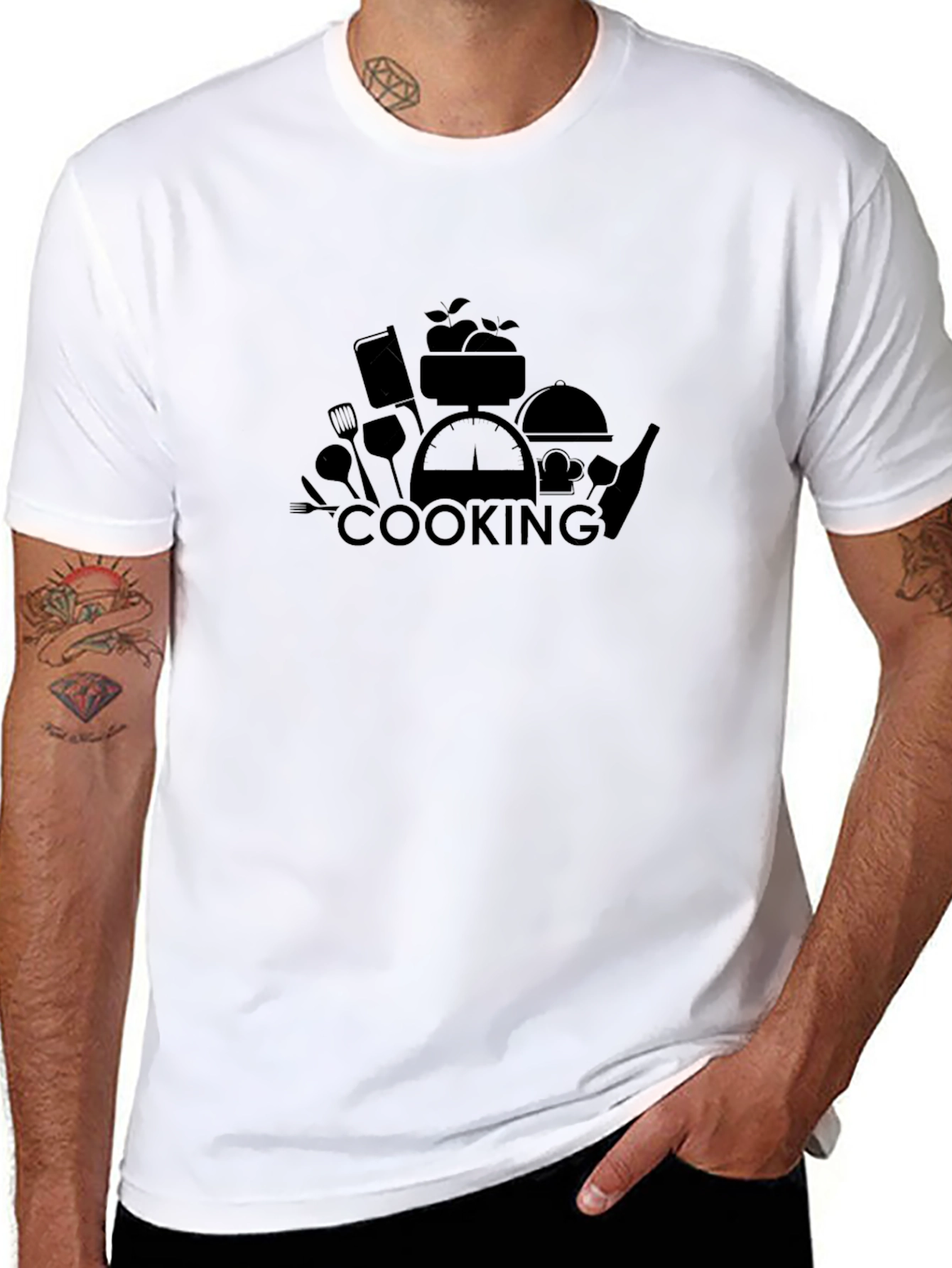 Cooking Themed Black T-Shirt