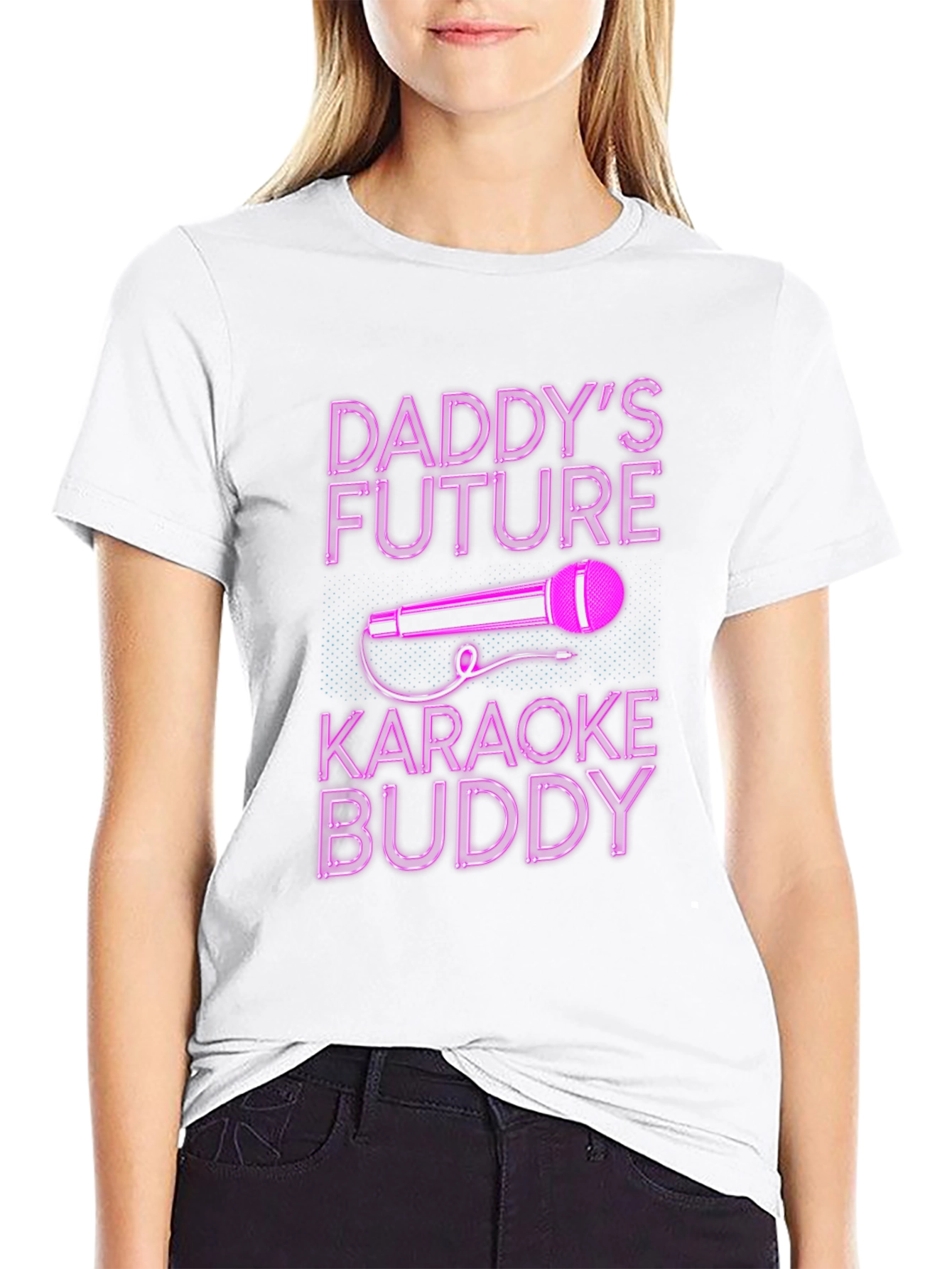 Daddys Future Karaoke Buddy Black T-Shirt