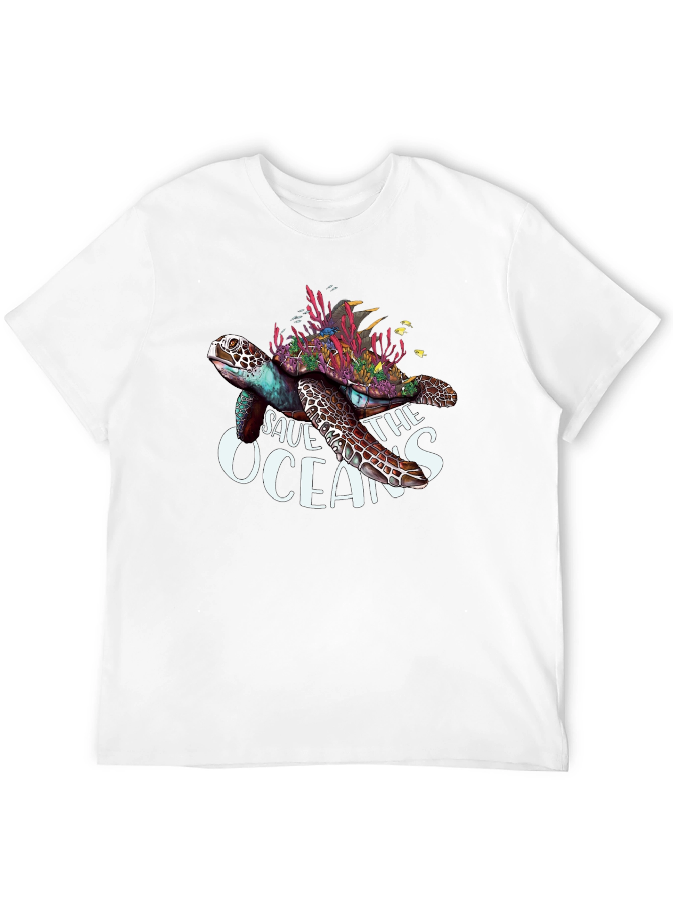 Save the Oceans Turtle Graphic T-Shirt