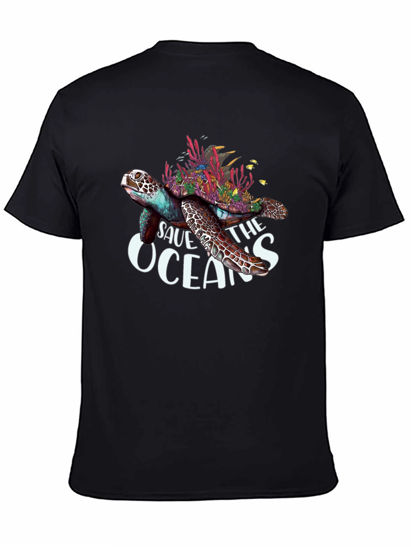 Save the Oceans Turtle Graphic T-Shirt