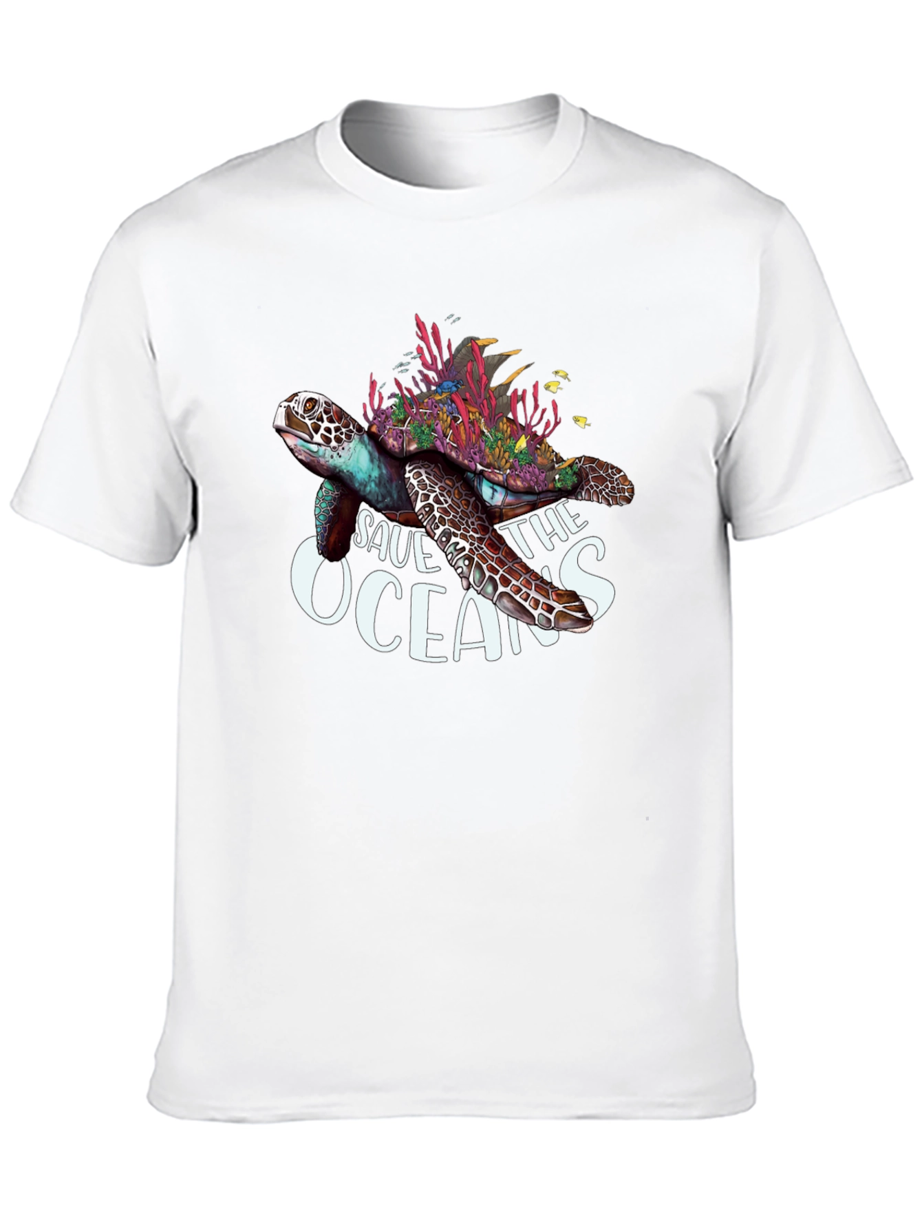 Save the Oceans Turtle Graphic T-Shirt