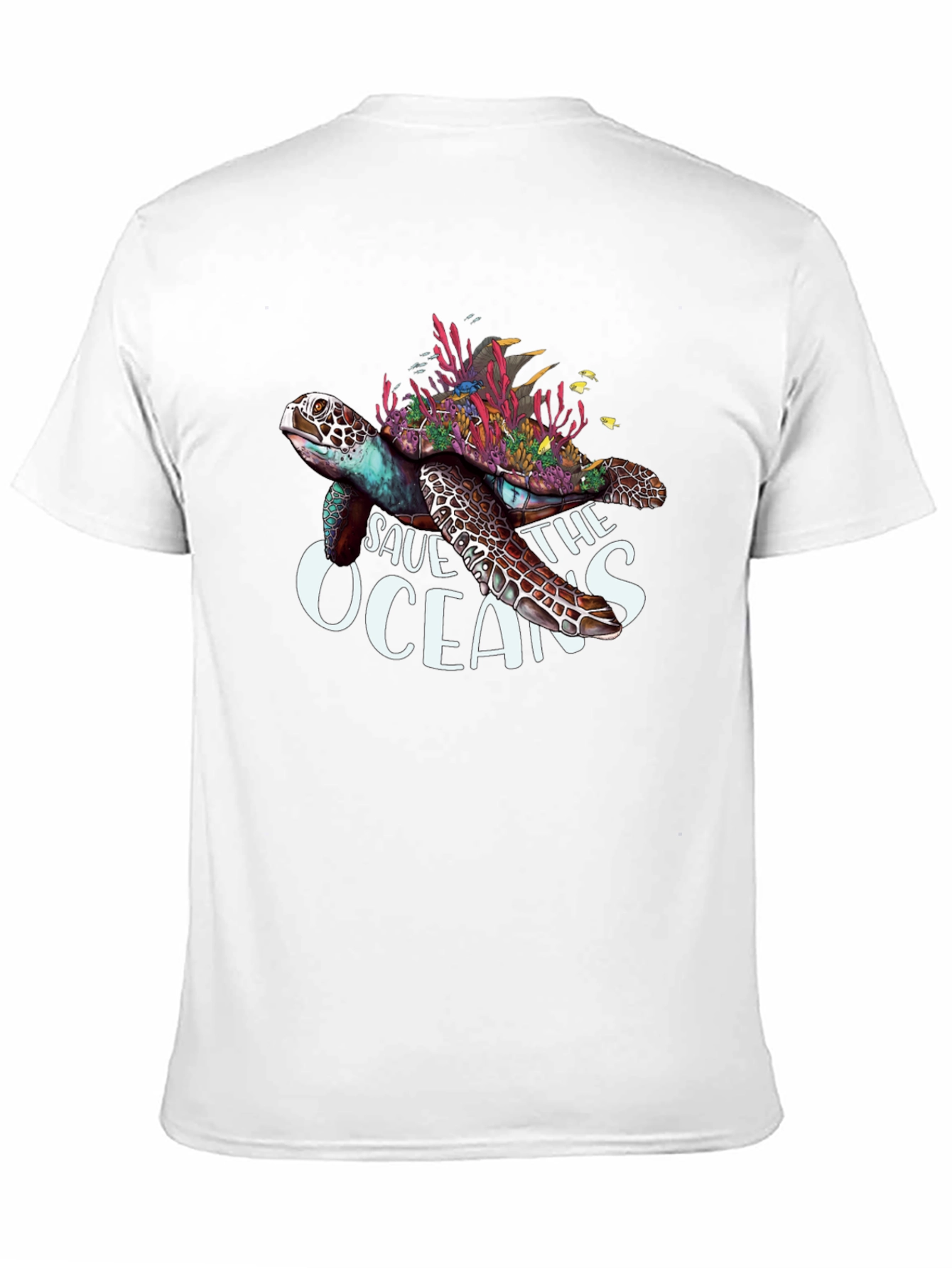 Save the Oceans Turtle Graphic T-Shirt