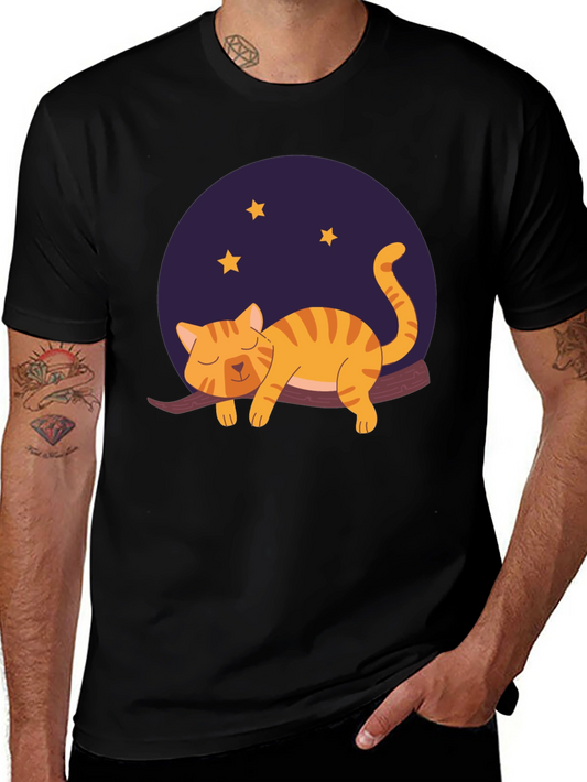 Cute Cat Nap T-Shirt - Unisex Black Tee