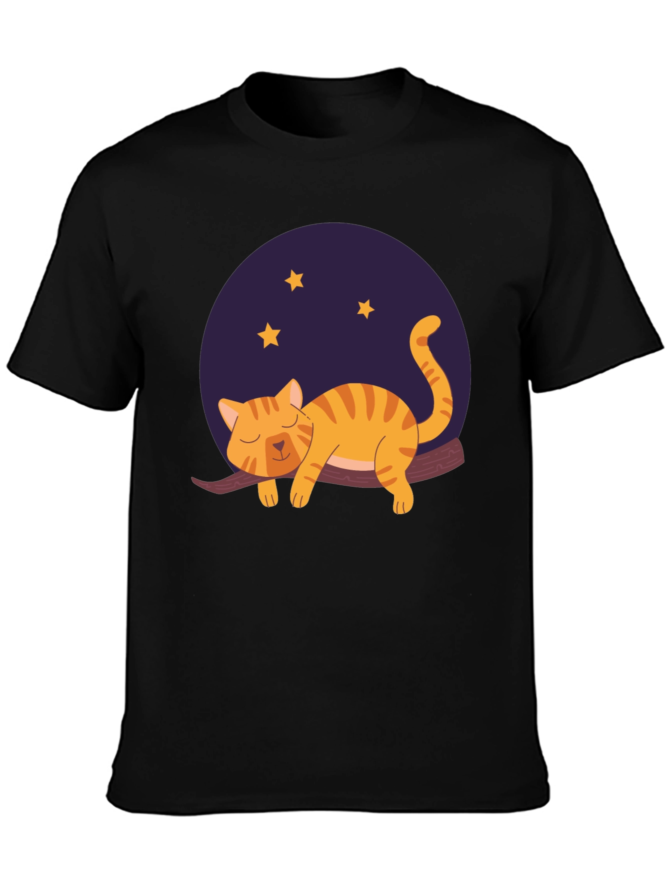 Cute Cat Nap T-Shirt - Unisex Black Tee