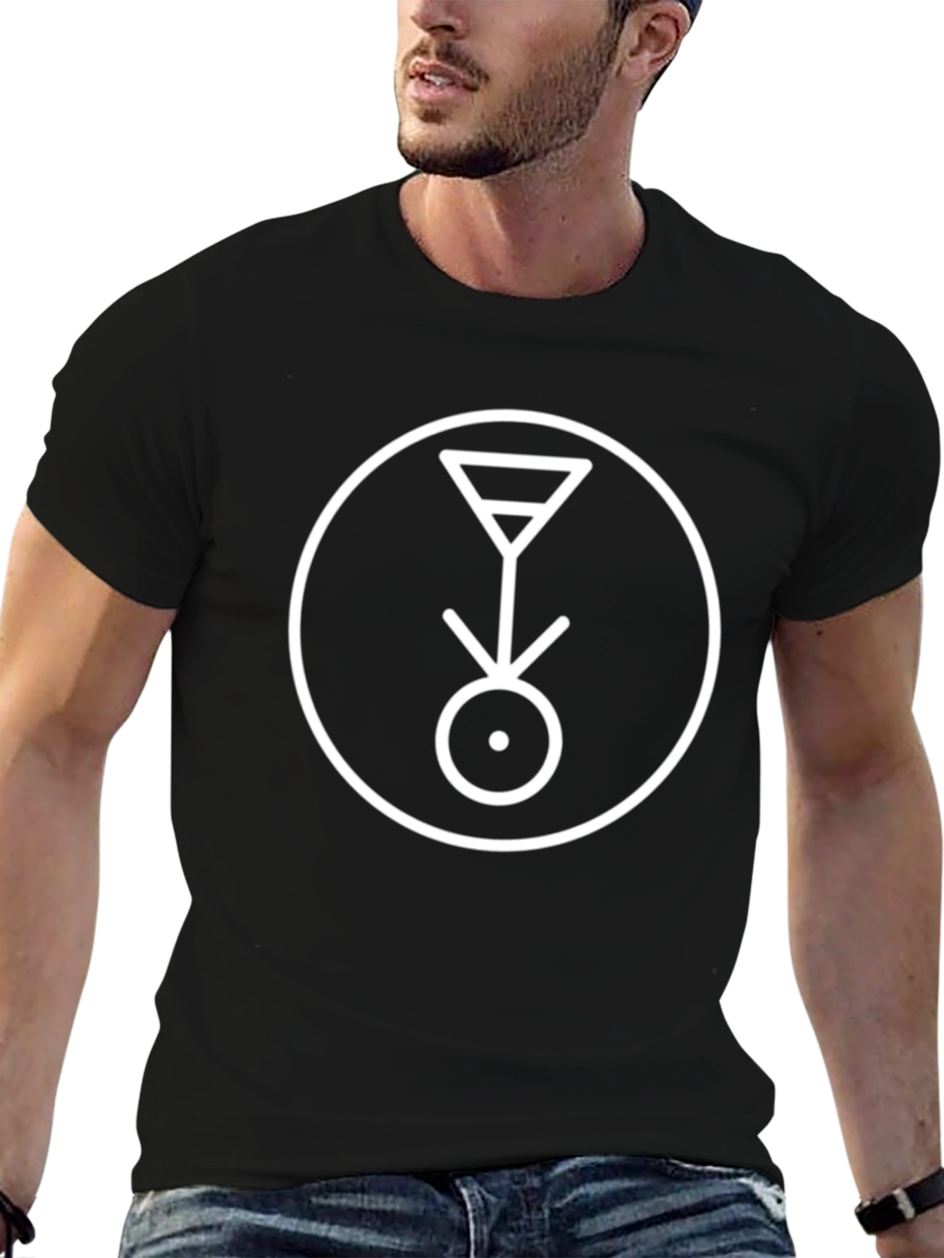Symbolic Graphic Tee - Modern Design Casual Style