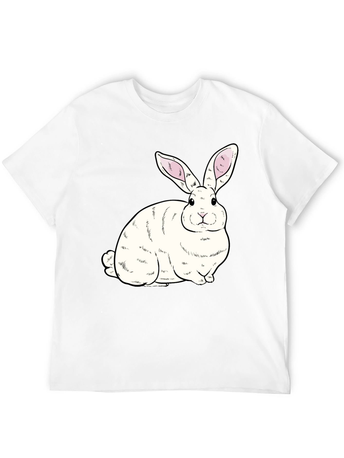 Bunny Graphic Black T-Shirt - Soft Cotton Comfort