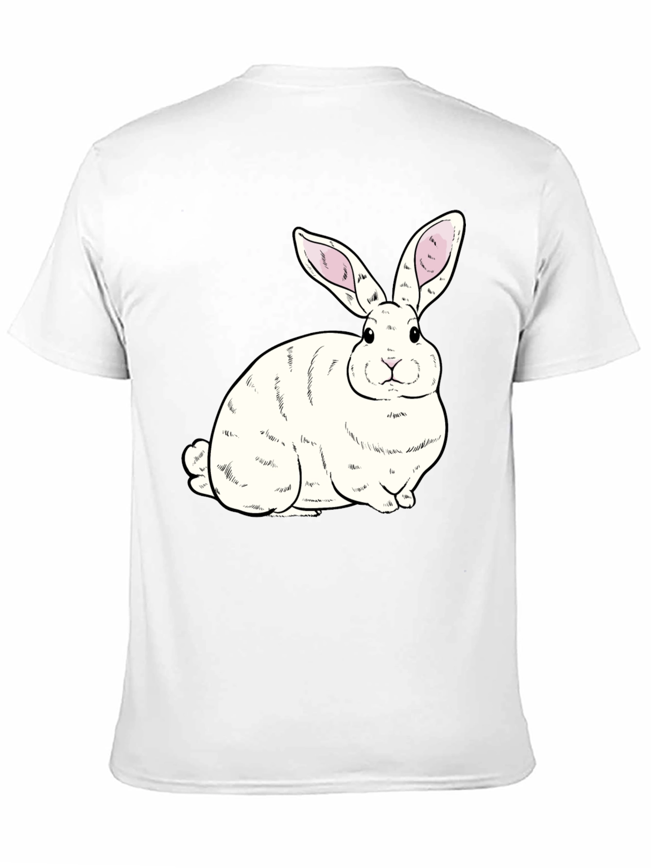 Bunny Graphic Black T-Shirt - Soft Cotton Comfort