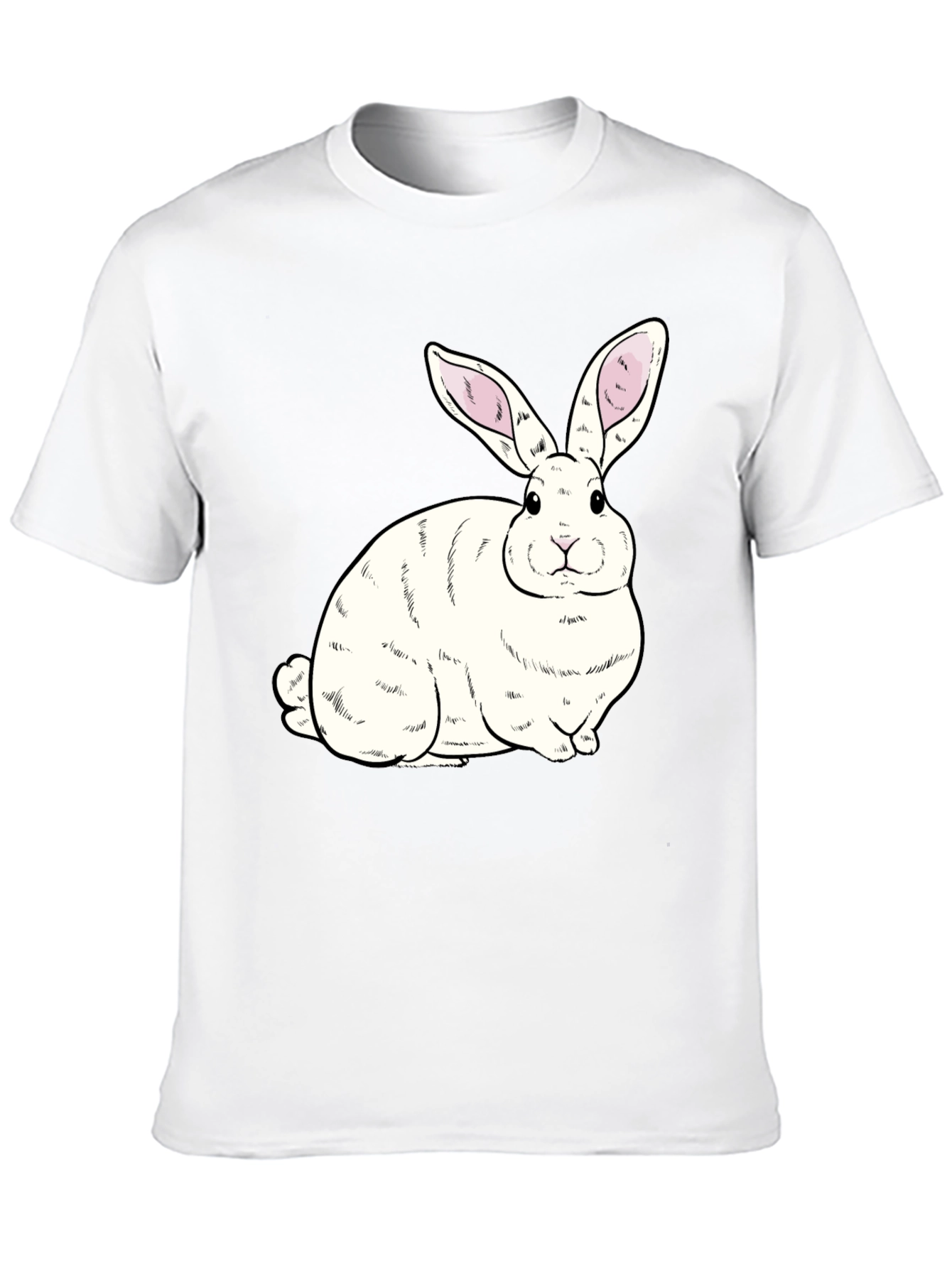 Bunny Graphic Black T-Shirt - Soft Cotton Comfort