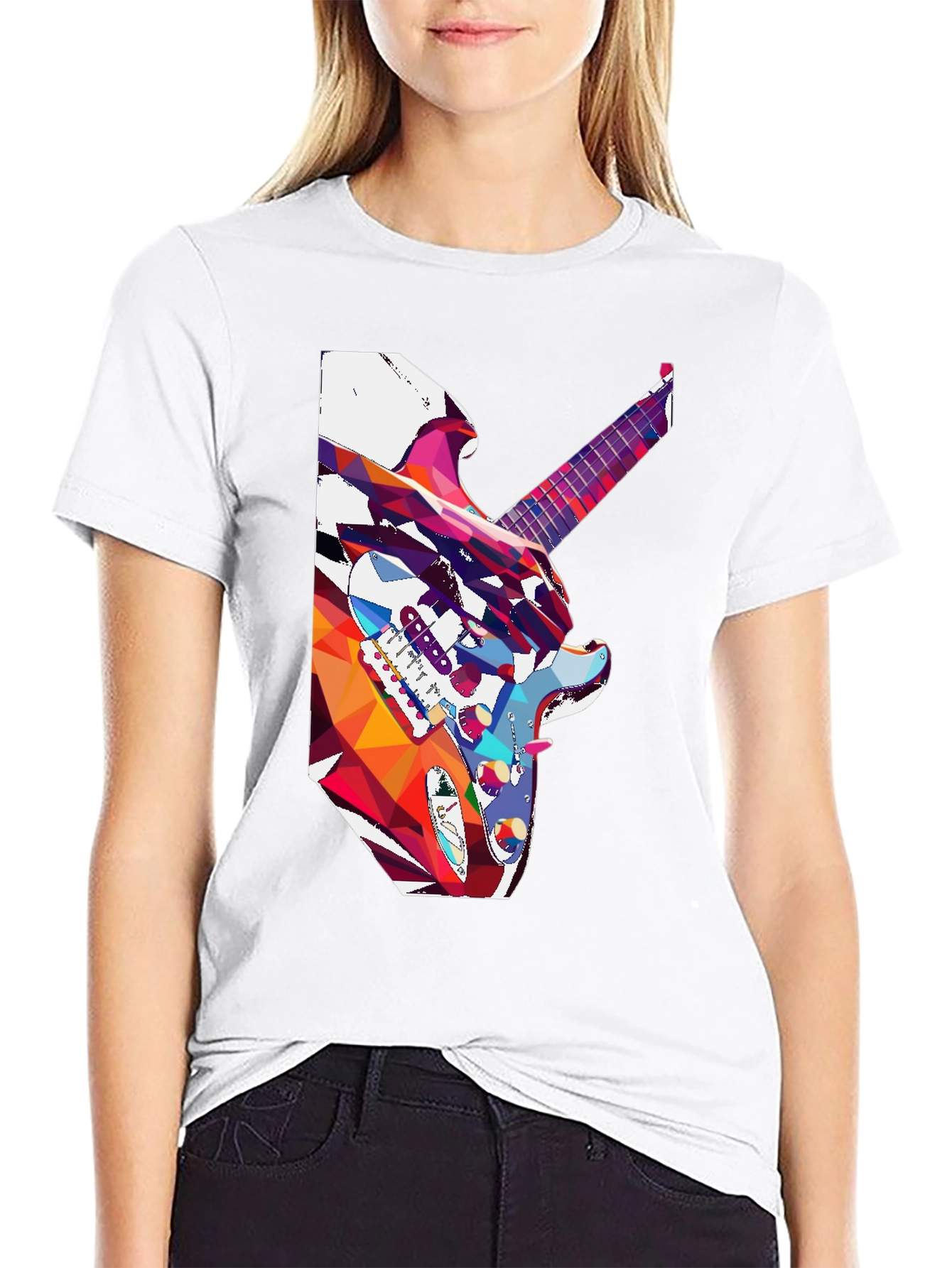 Abstract Guitar Graphic Tee - Music Lovers T-Shirt
