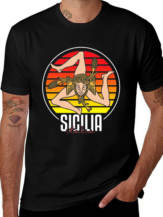 Sicilia Italia T-Shirt  - Trinacria Symbol