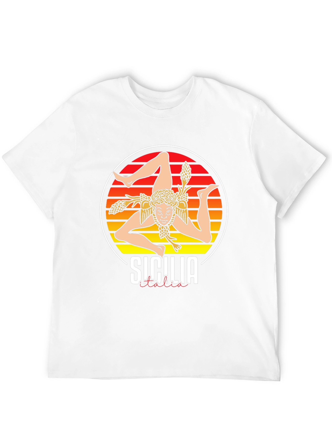 Sicilia Italia T-Shirt  - Trinacria Symbol