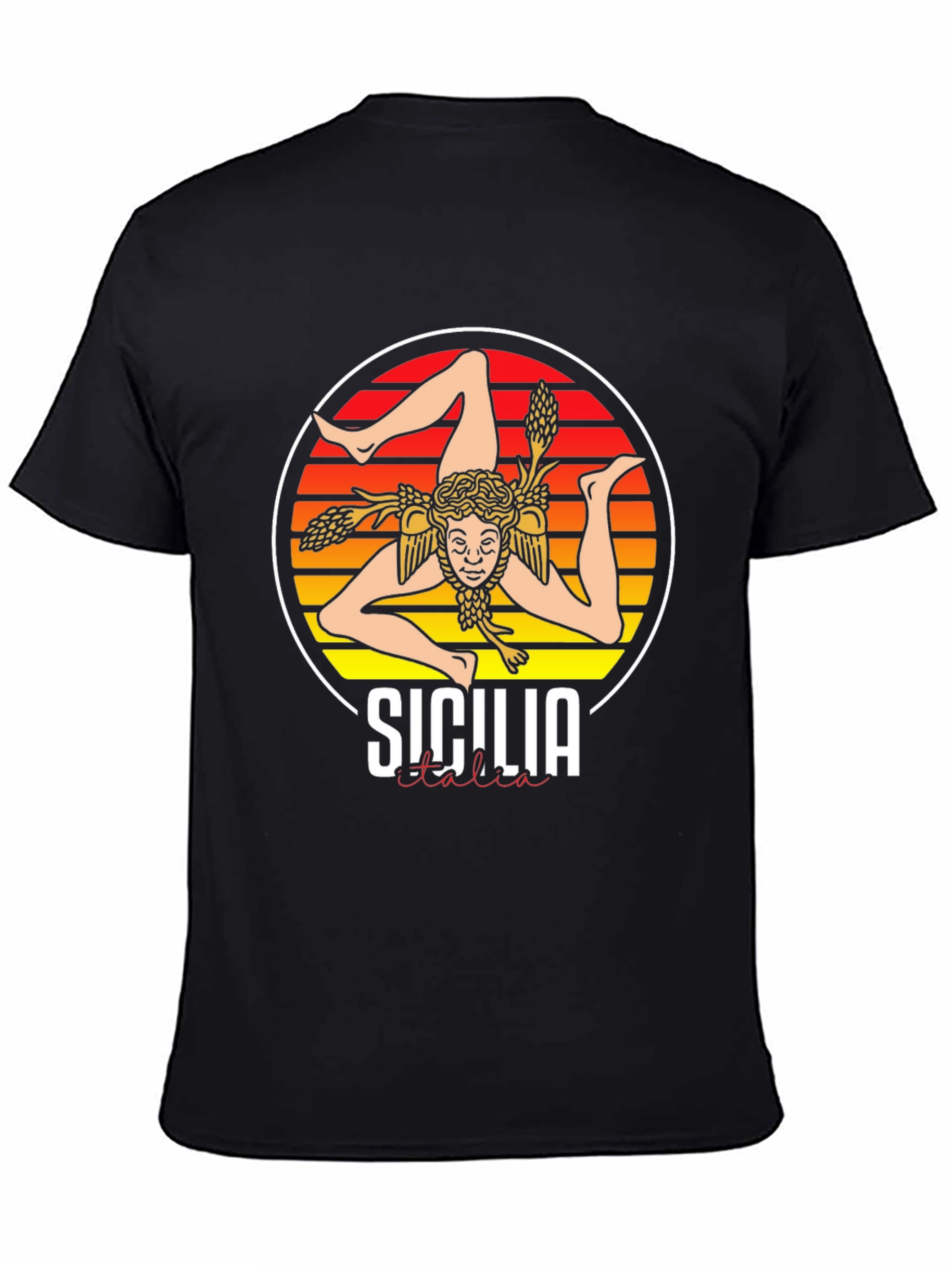 Sicilia Italia T-Shirt  - Trinacria Symbol
