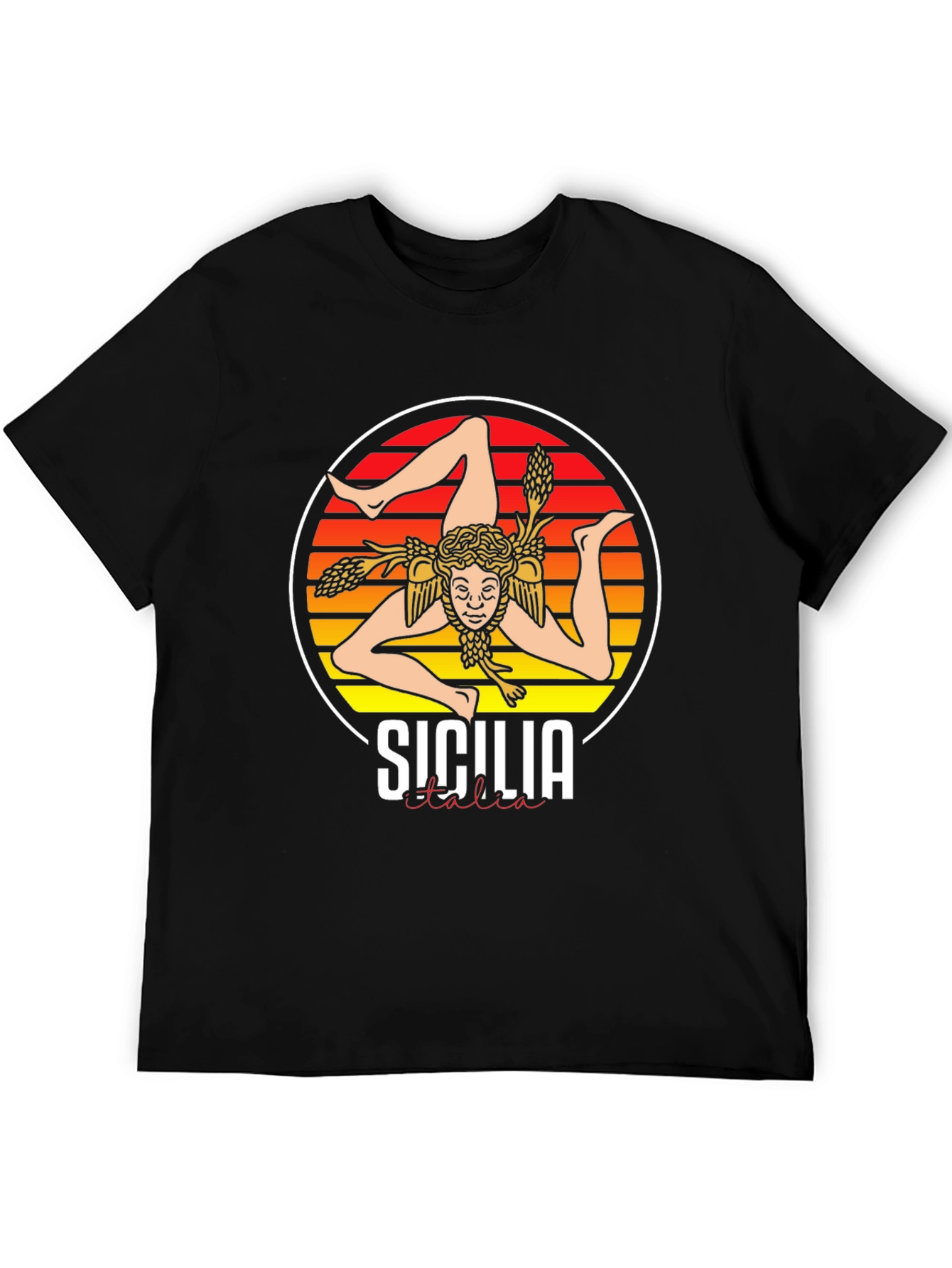 Sicilia Italia T-Shirt  - Trinacria Symbol