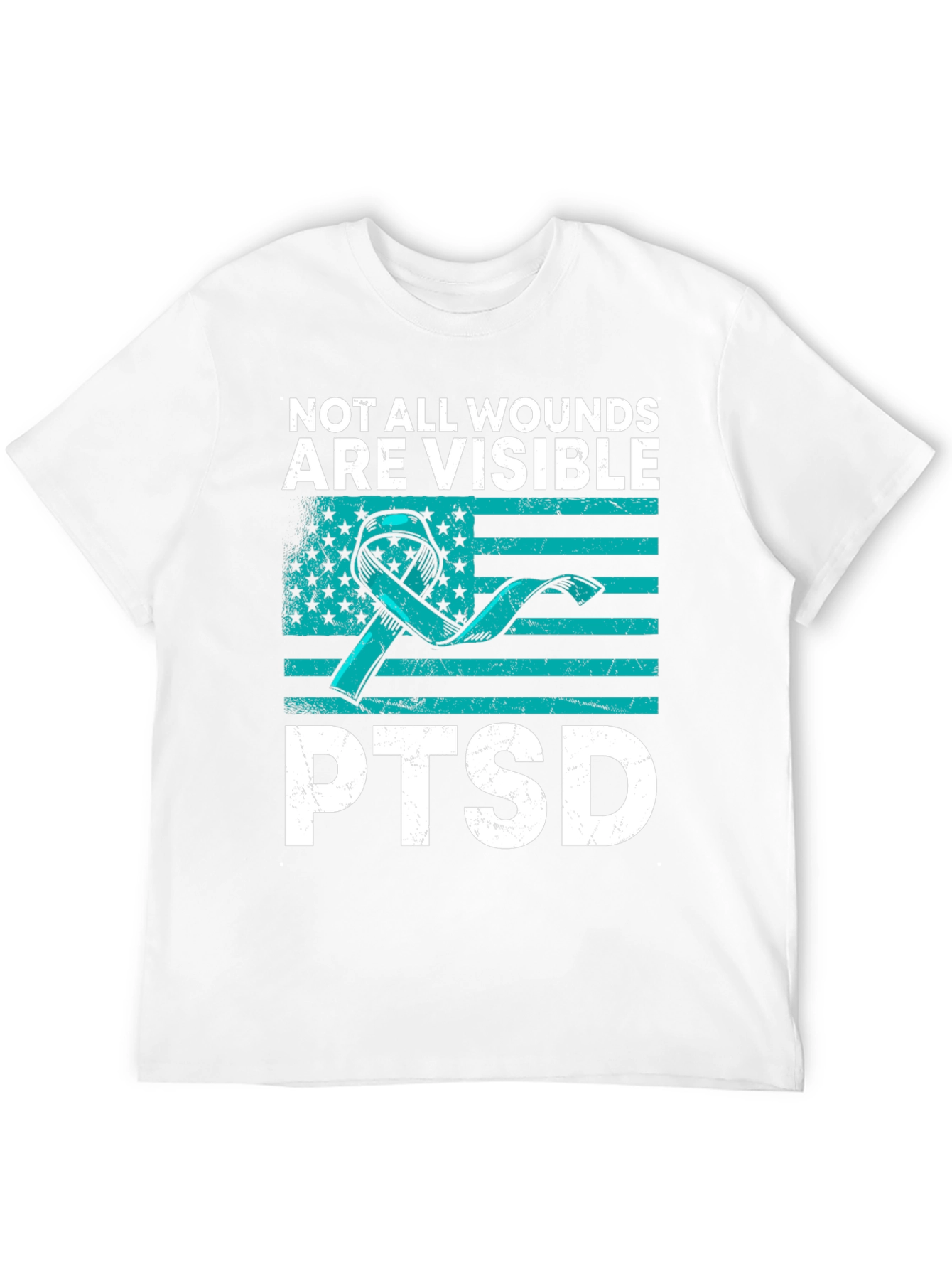 PTSD Awareness Graphic Tee - Not All Wounds Visible