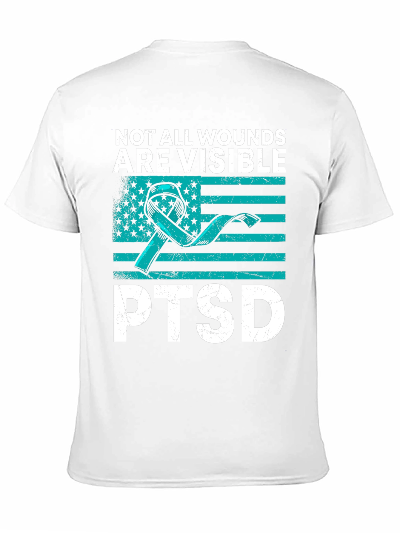 PTSD Awareness Graphic Tee - Not All Wounds Visible