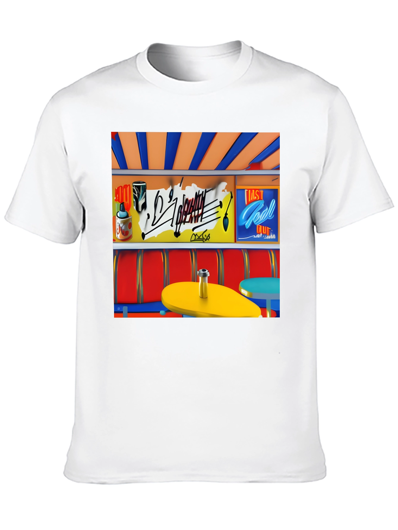Retro Diner Graphic Tee - Cool Casual Style