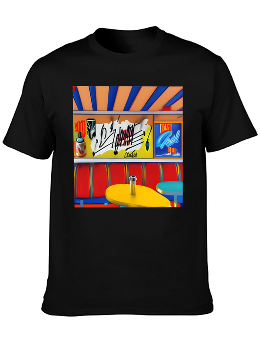 Retro Diner Graphic Tee - Cool Casual Style