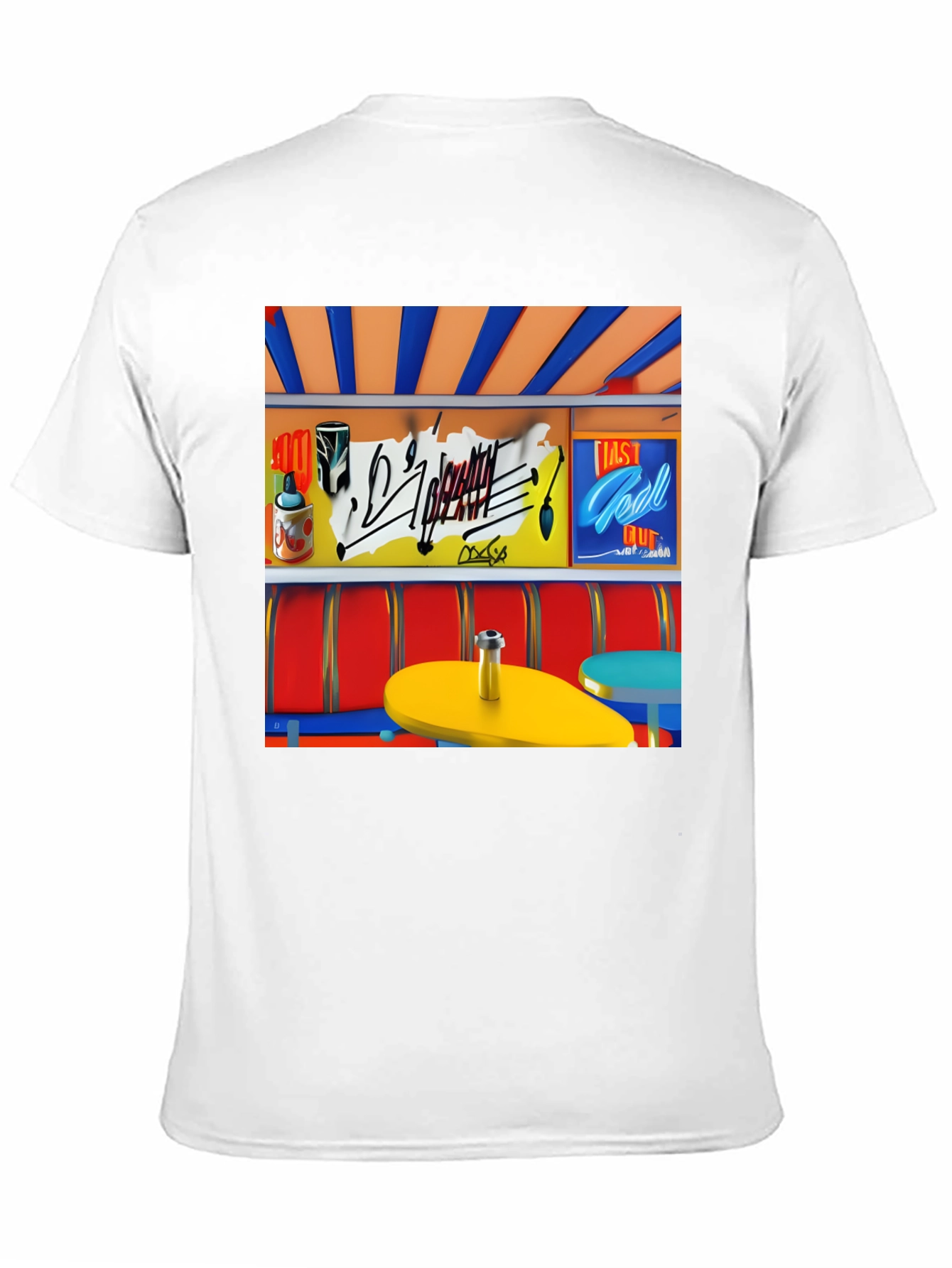 Retro Diner Graphic Tee - Cool Casual Style
