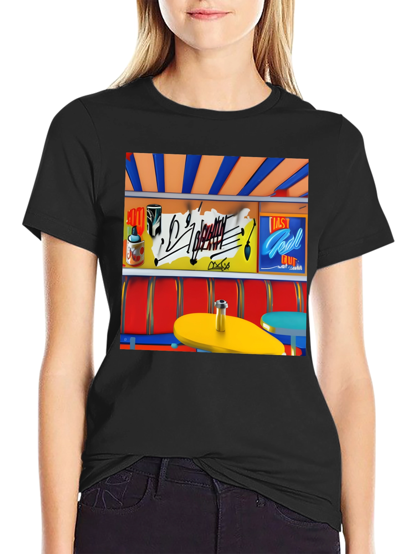Retro Diner Graphic Tee - Cool Casual Style