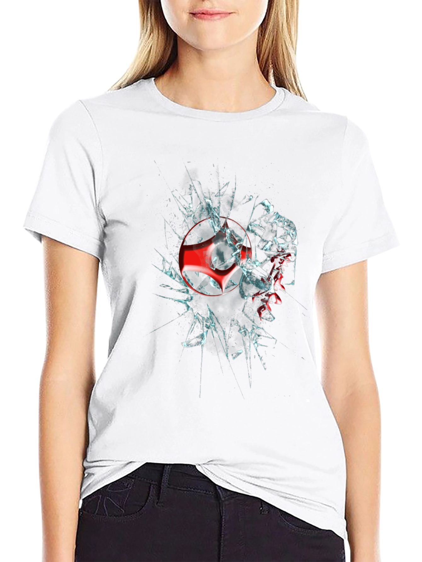 Shattered Logo Graphic Black T-Shirt
