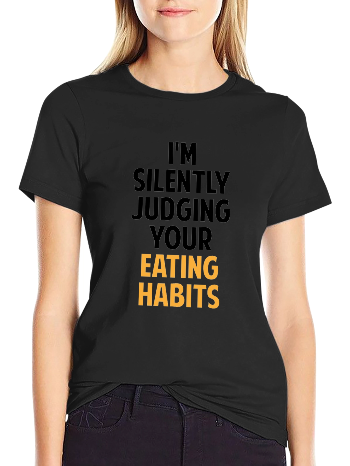 Funny Eating Habits Graphic Tee - Black