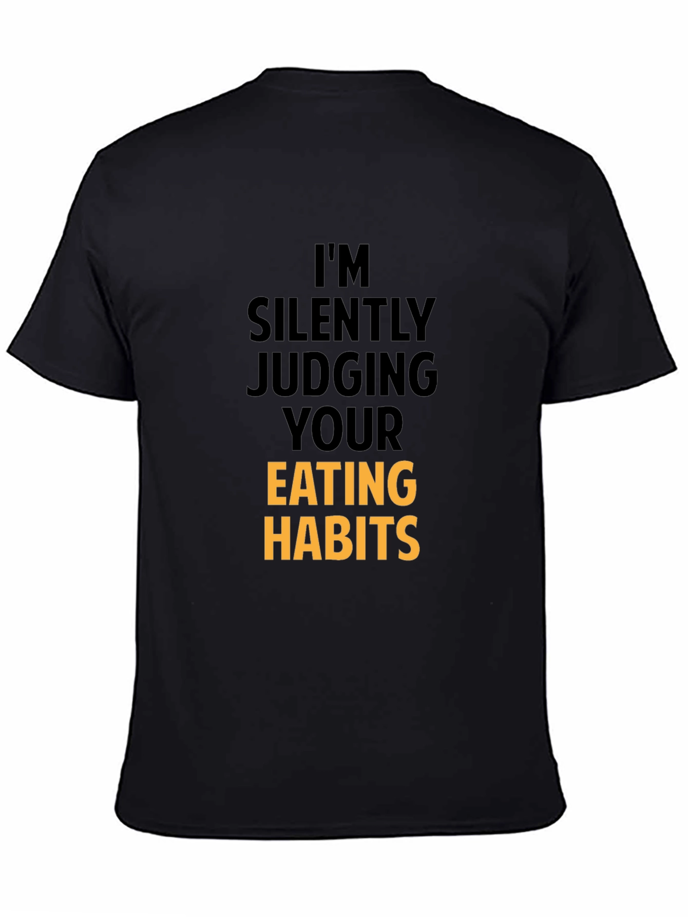 Funny Eating Habits Graphic Tee - Black