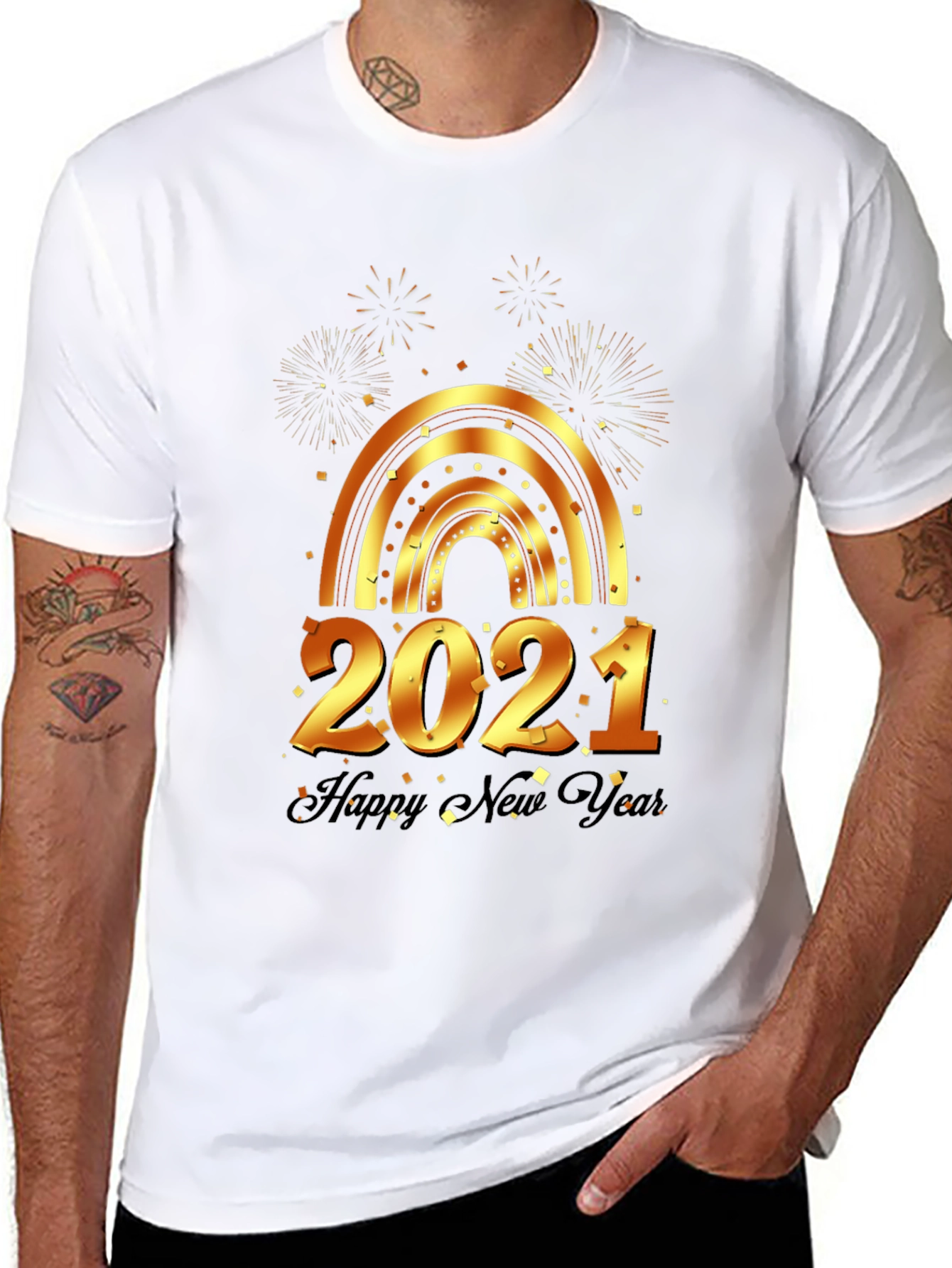 New Year 2021 T-Shirt - Festive Celebration Top
