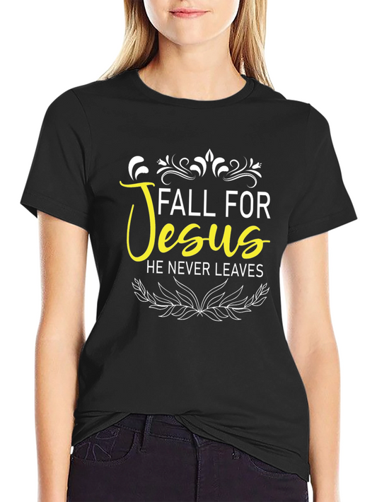 Fall for Jesus Graphic Tee - Black