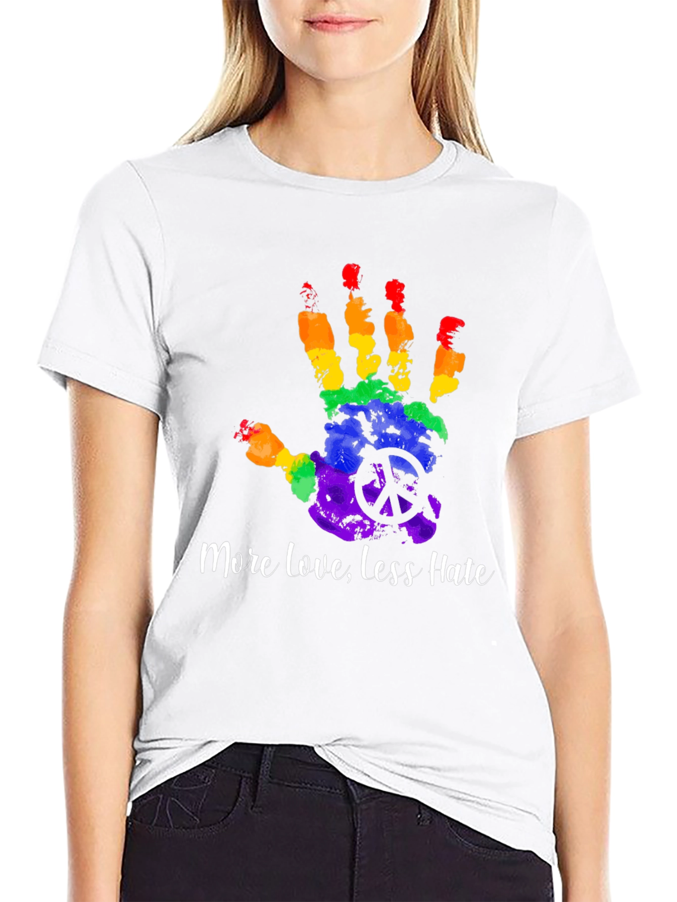 LGBTQ+ Pride Rainbow Handprint T-Shirt
