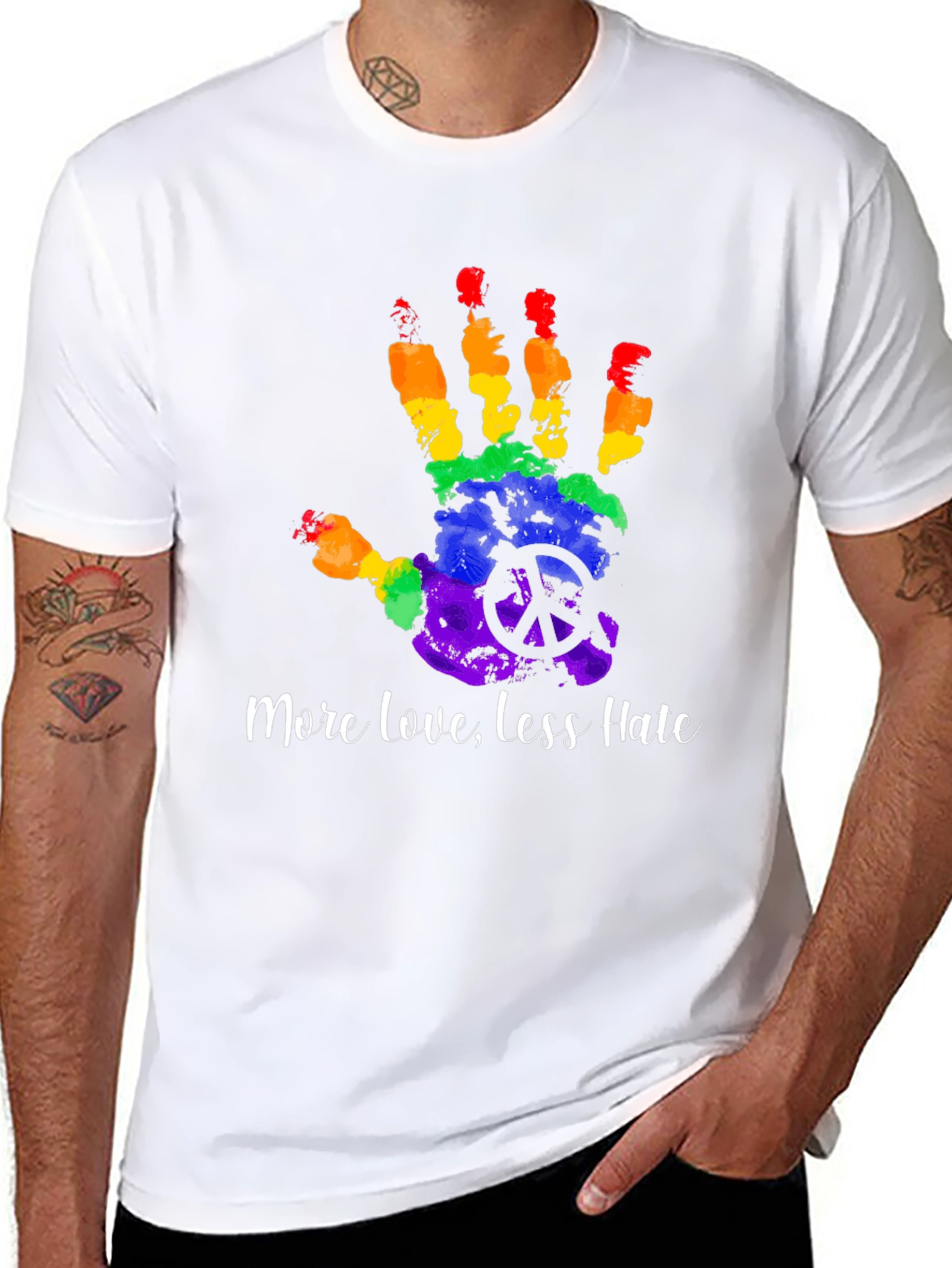 LGBTQ+ Pride Rainbow Handprint T-Shirt