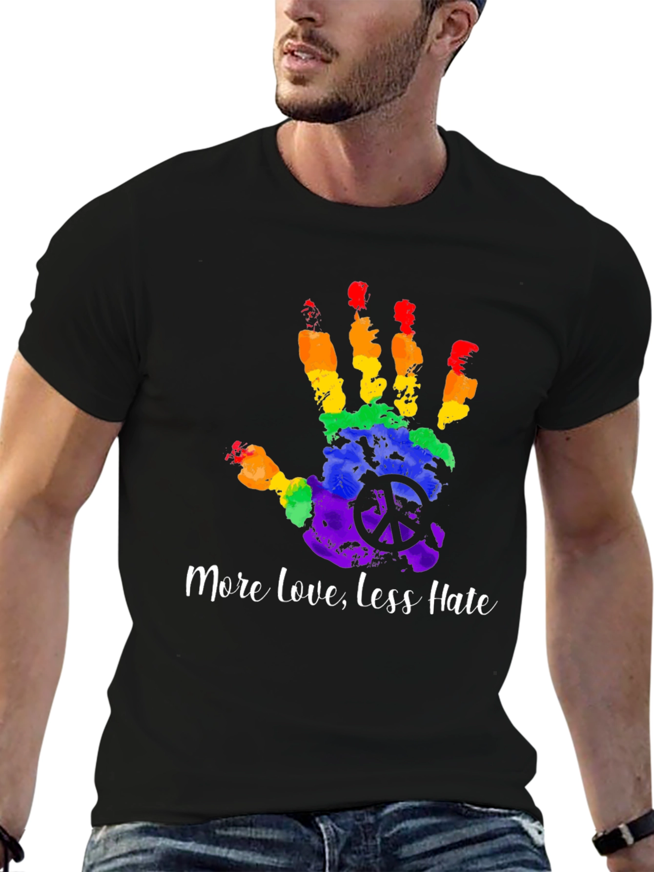 LGBTQ+ Pride Rainbow Handprint T-Shirt