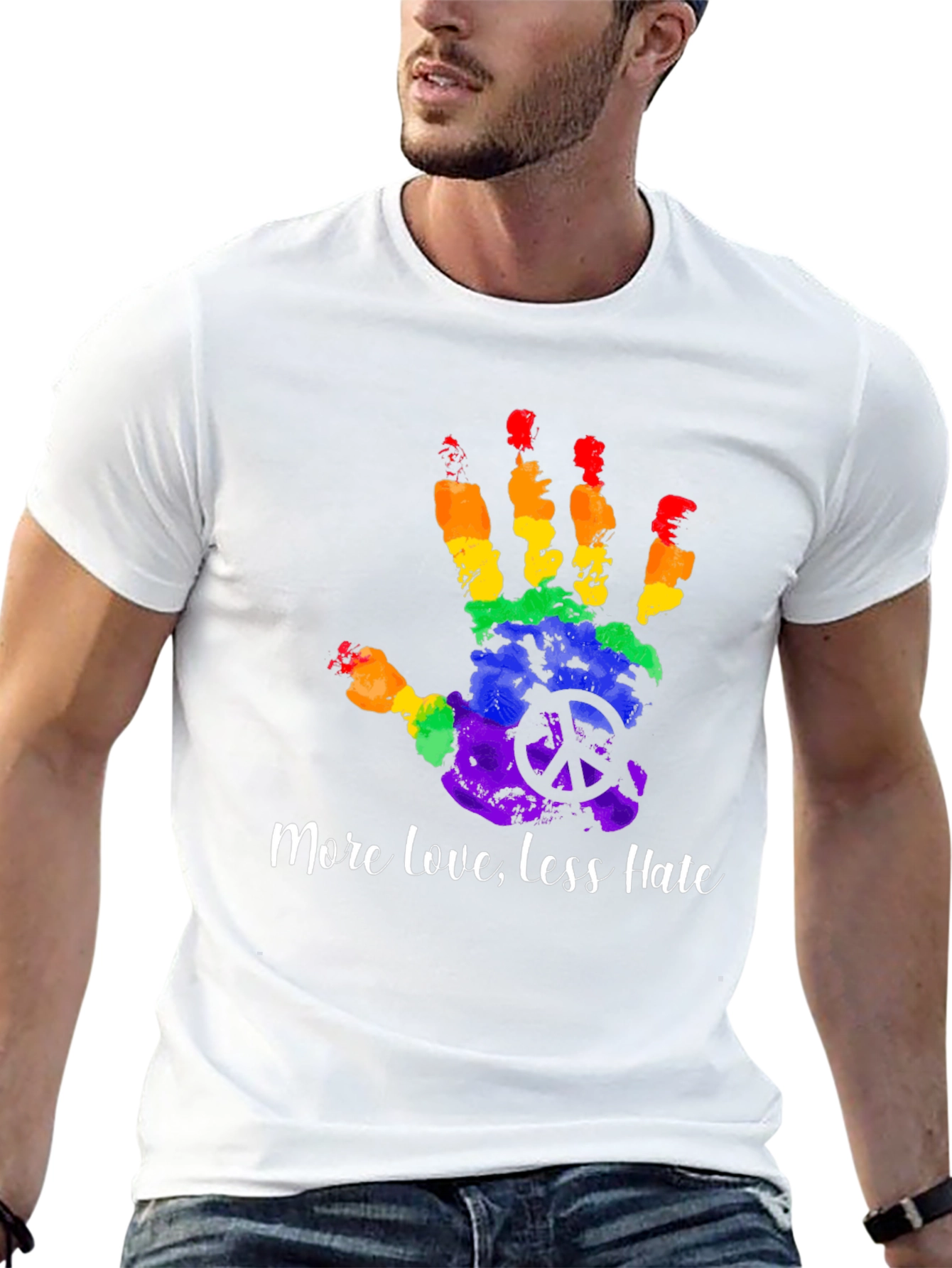 LGBTQ+ Pride Rainbow Handprint T-Shirt