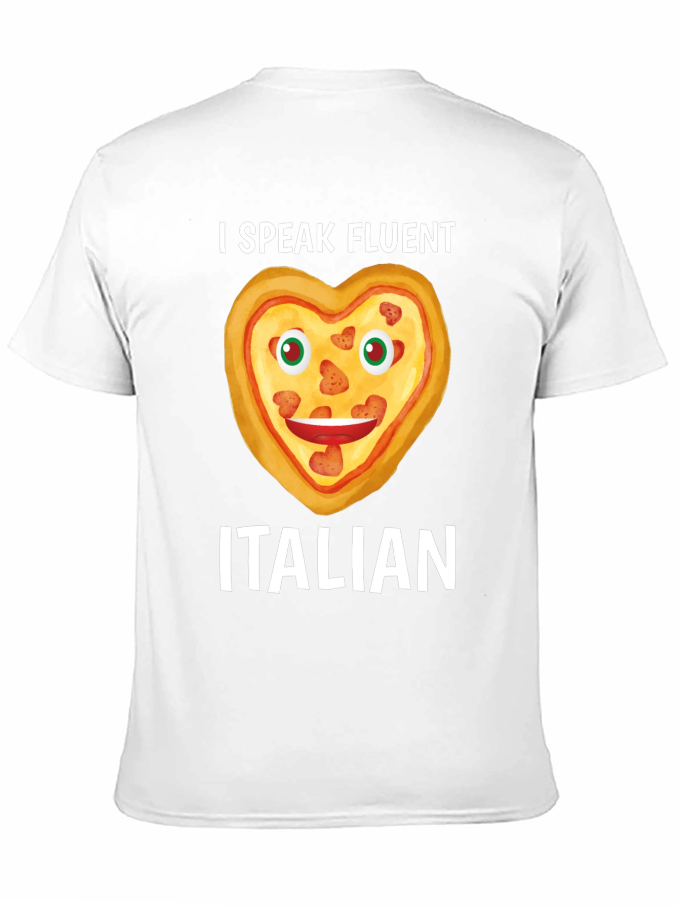 I Speak Fluent Italian Pizza Heart Graphic Tee