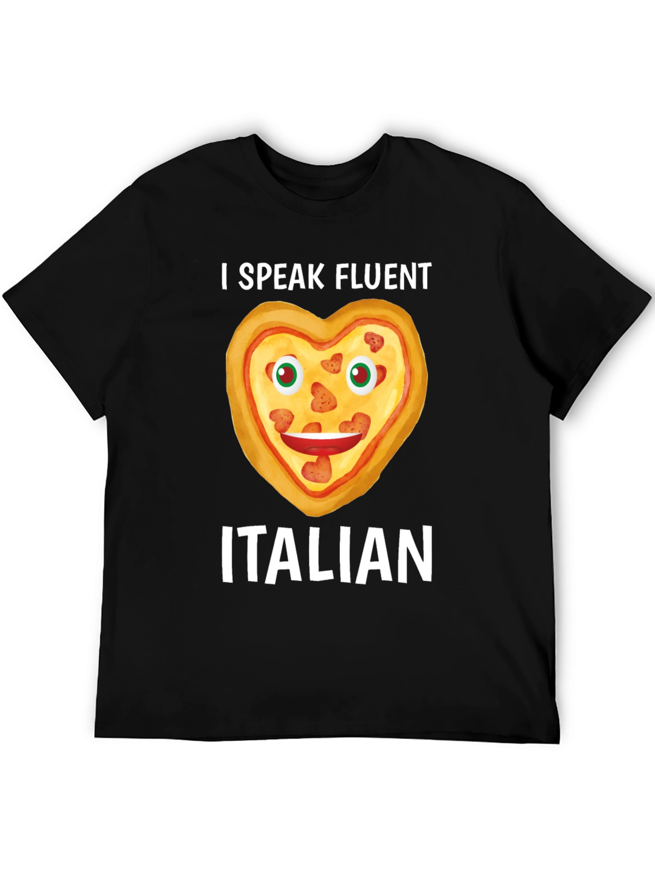 I Speak Fluent Italian Pizza Heart Graphic Tee