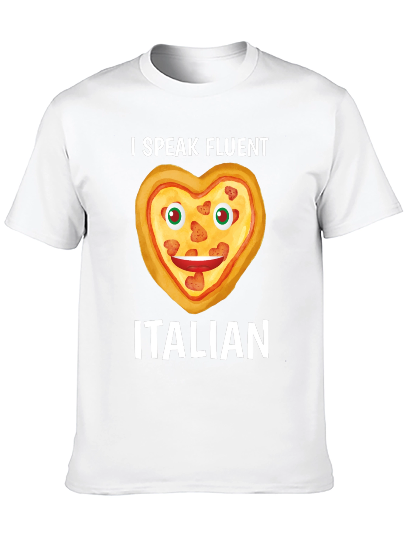 I Speak Fluent Italian Pizza Heart Graphic Tee