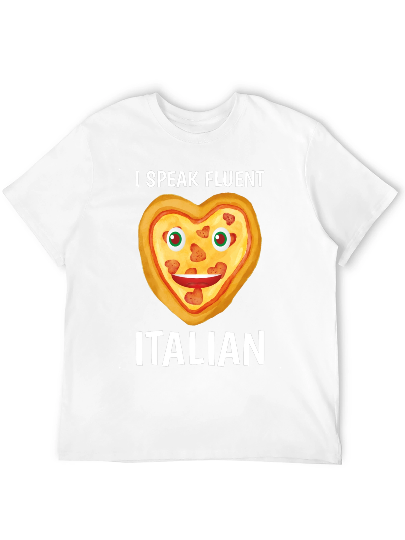 I Speak Fluent Italian Pizza Heart Graphic Tee