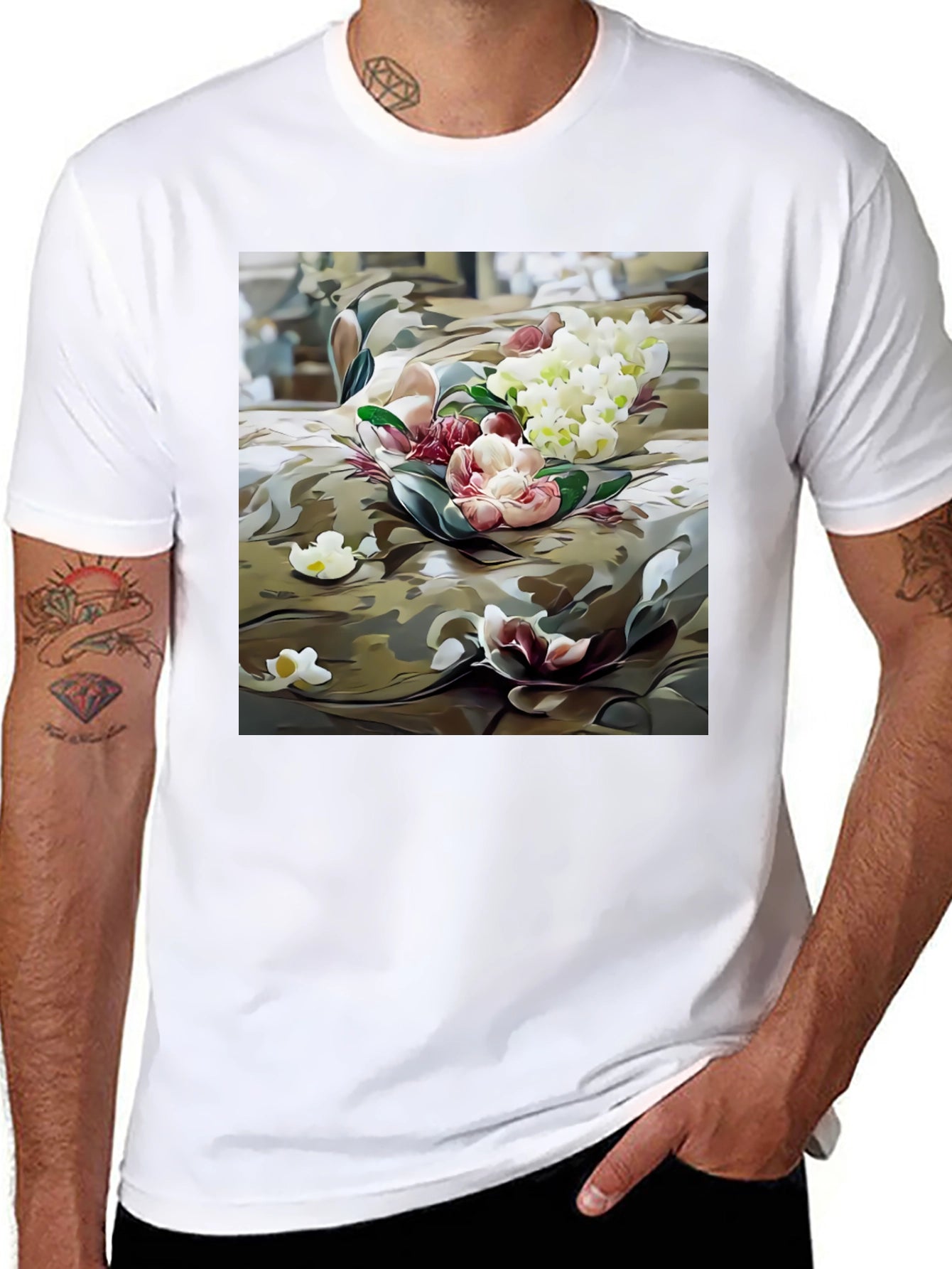 Floral Camo Graphic Tee