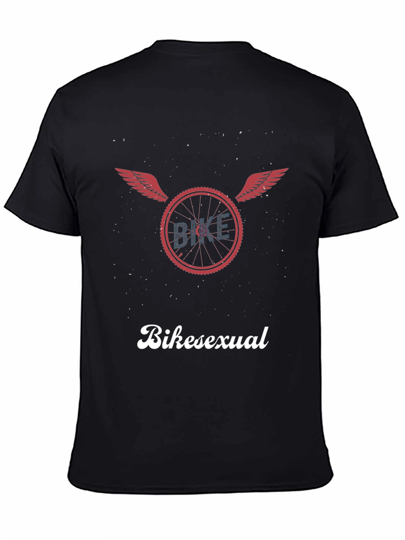 Bikesexual T-Shirt - Flying Wheel Design