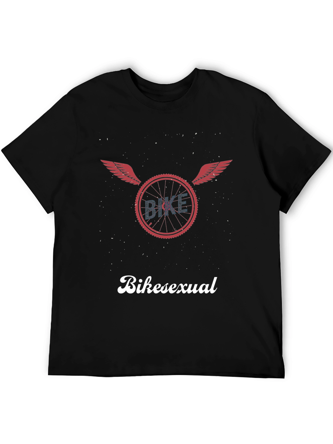 Bikesexual T-Shirt - Flying Wheel Design