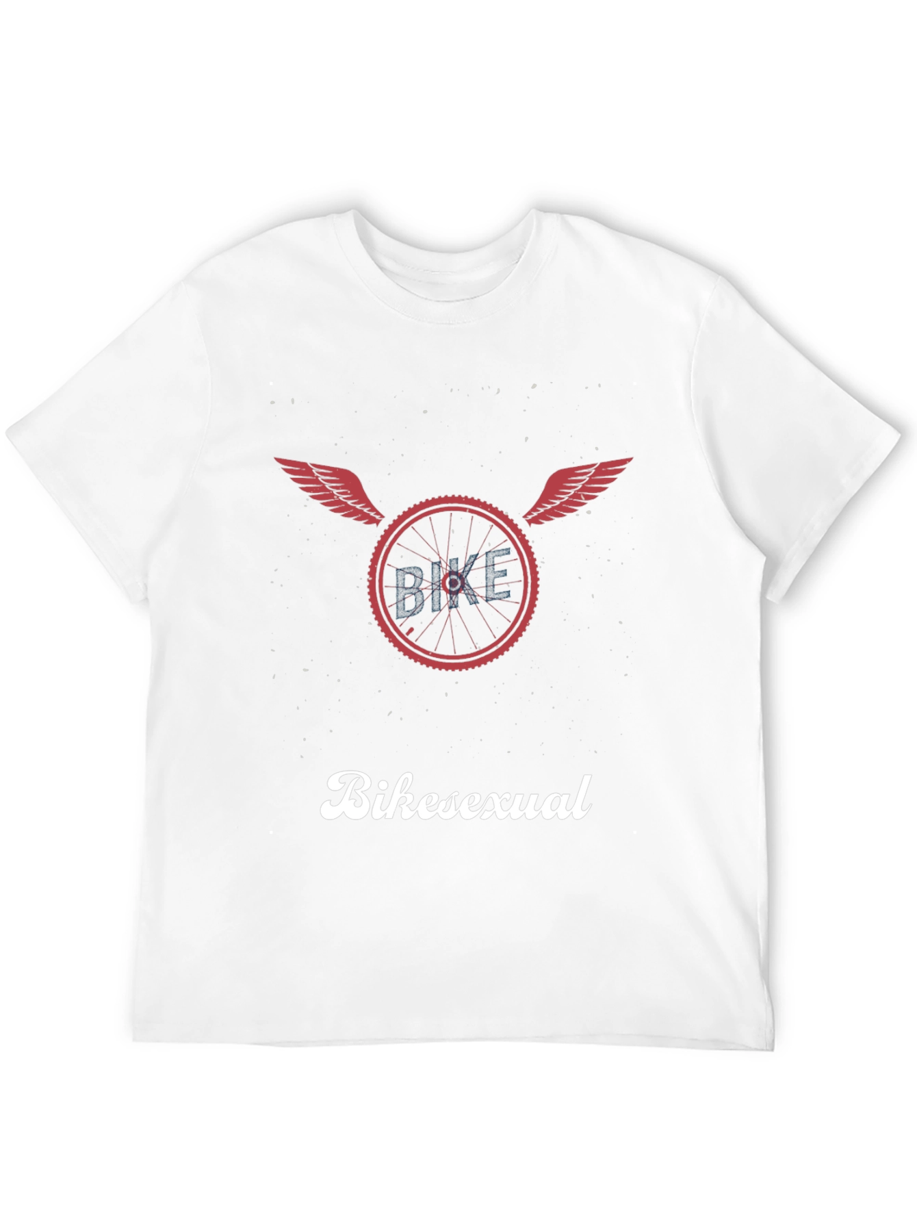 Bikesexual T-Shirt - Flying Wheel Design