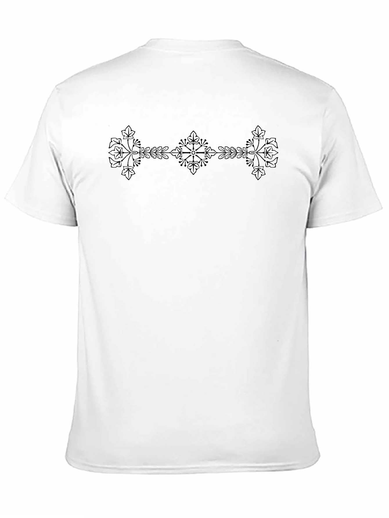Mens Black Tee with Decorative Graphic