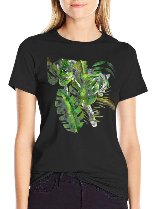 Jungle Cat Graphic Black T-Shirt