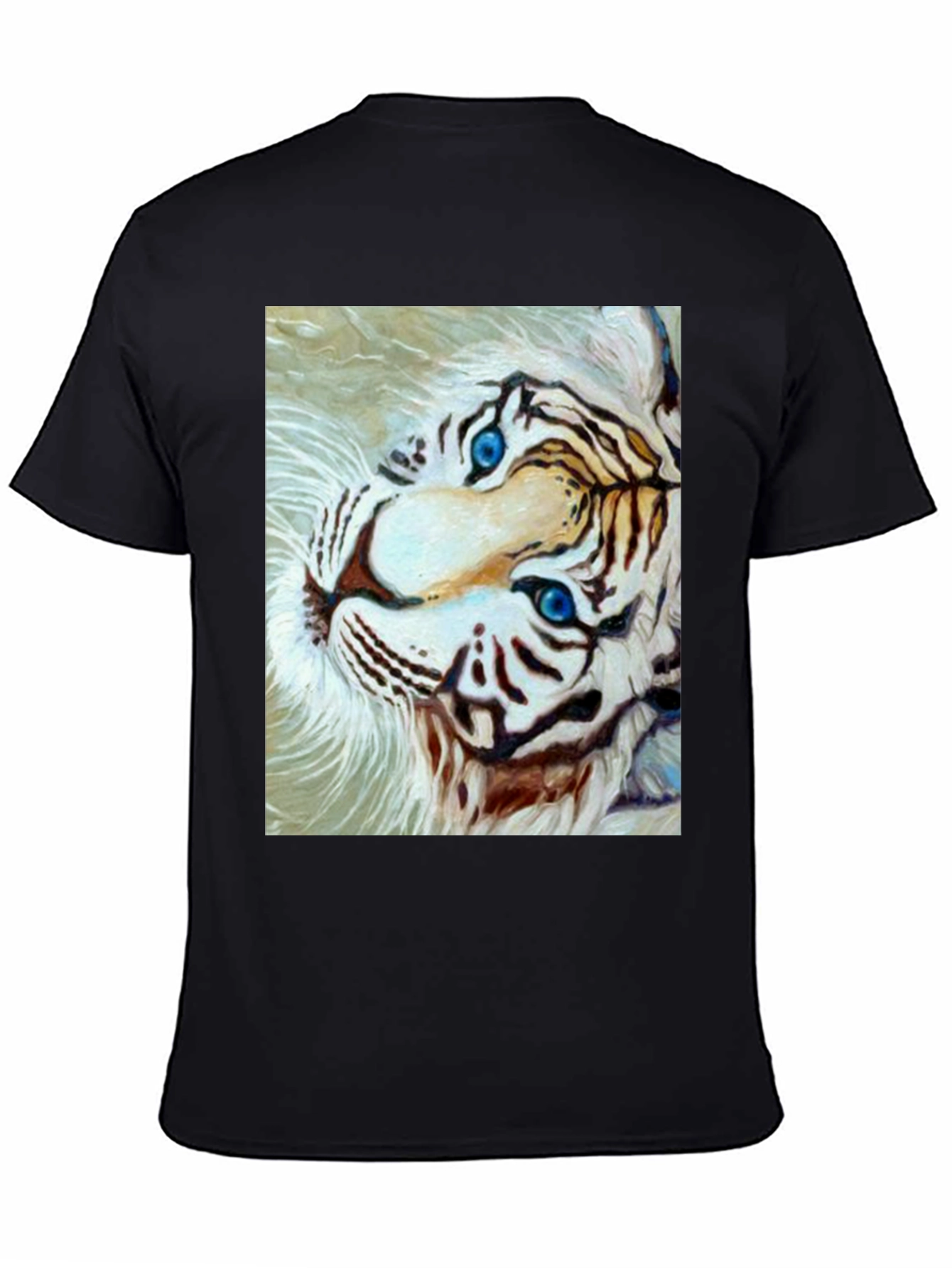White Tiger Graphic Tee - Bold Animal Print Shirt