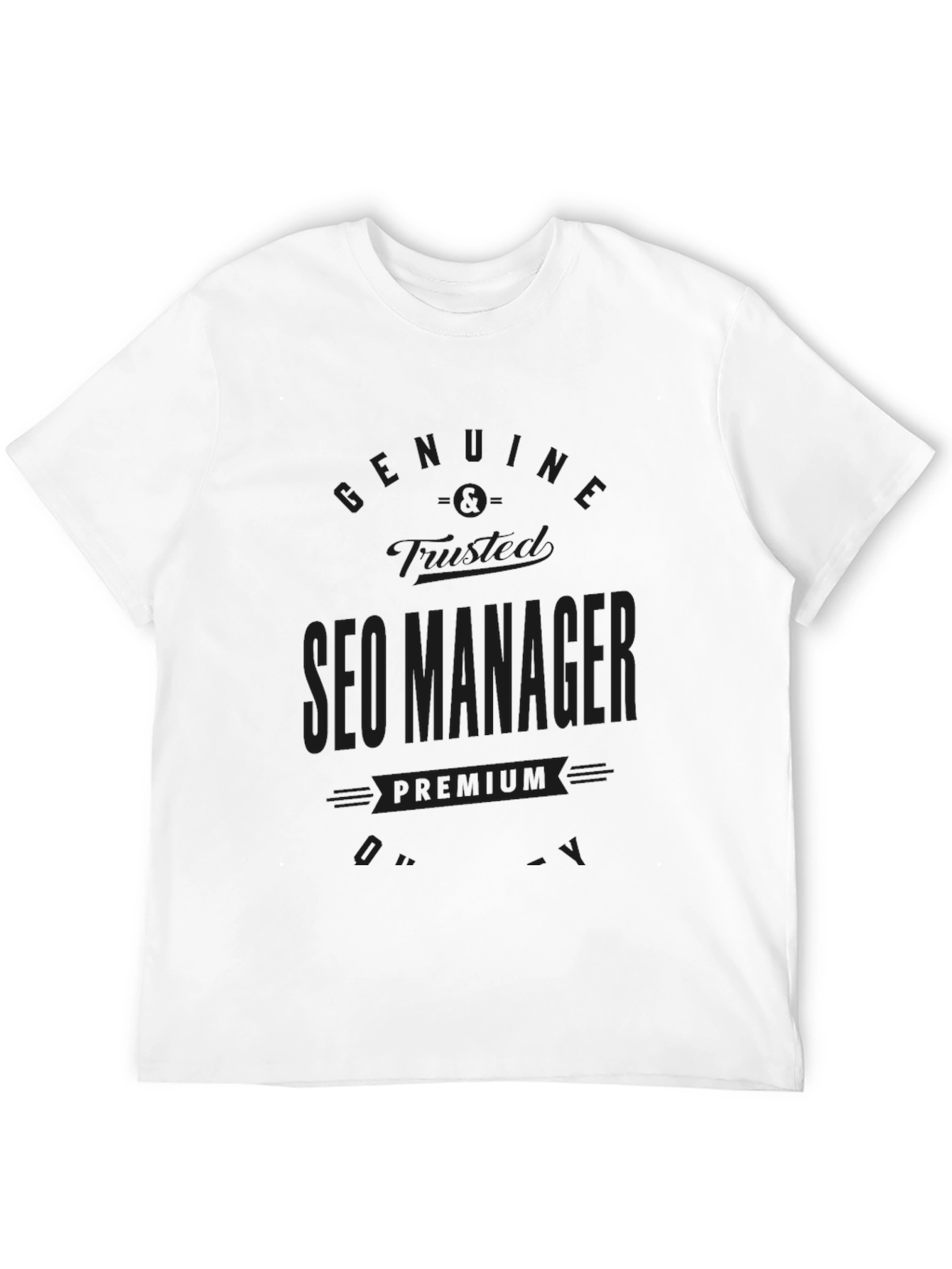 SEO Manager Premium Quality Black T-Shirt