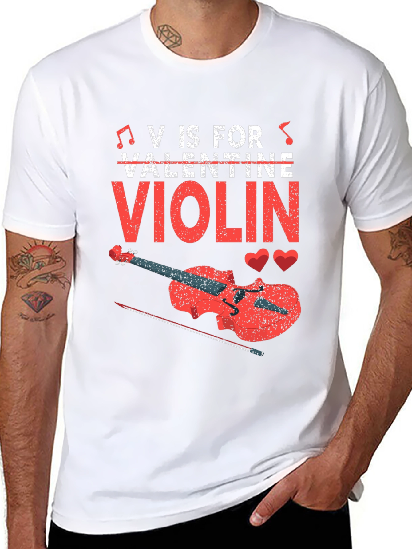 V is for Violin Valentine T-Shirt