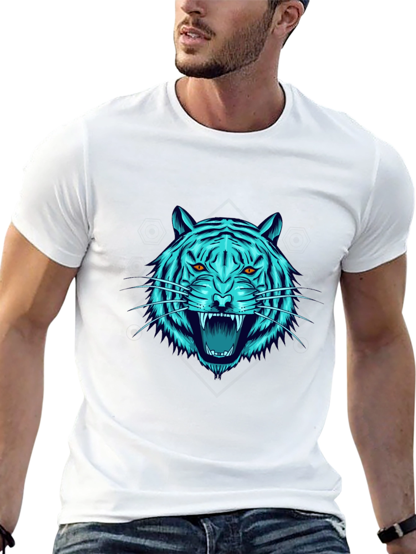 Roaring Tiger Graphic Tee - Mens Black T-Shirt