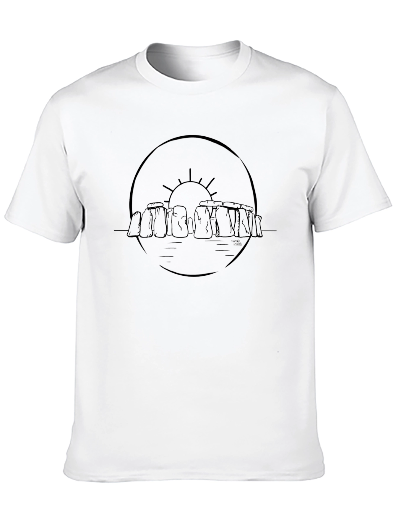 Stonehenge Graphic Tee - Black Cotton Shirt