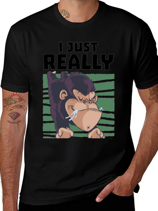 Funny Gorilla Graphic Tee - I Just Really Like Gorillas!