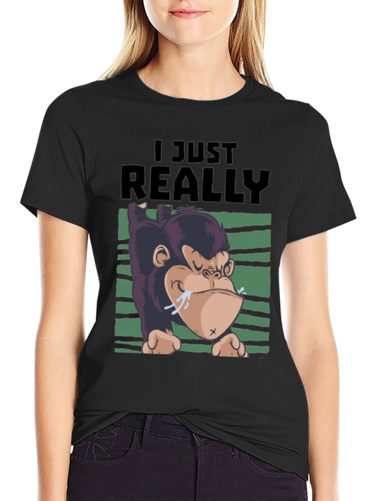 Funny Gorilla Graphic Tee - I Just Really Like Gorillas!