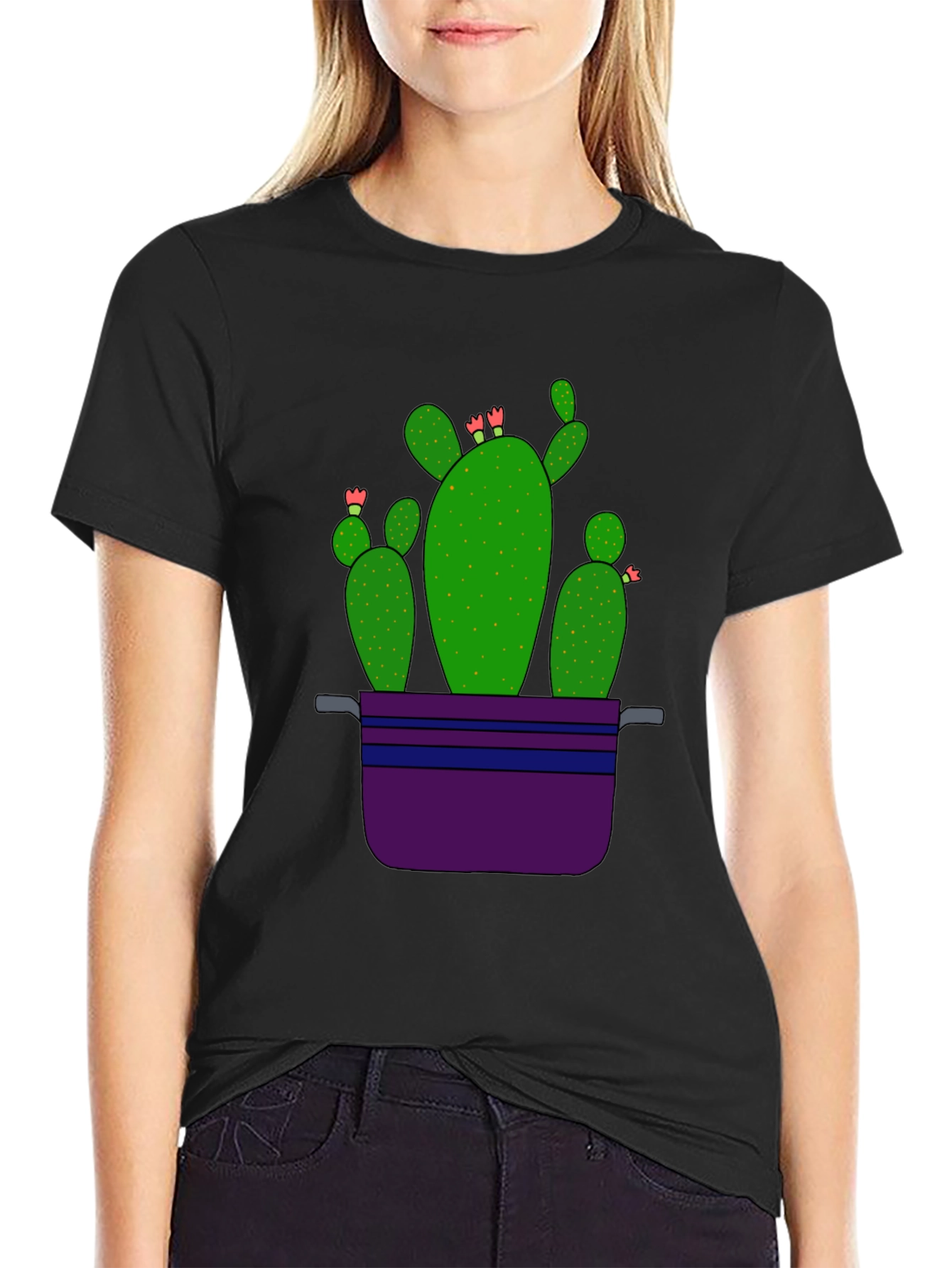 Cactus in a Pot T-Shirt - Quirky Graphic Tee